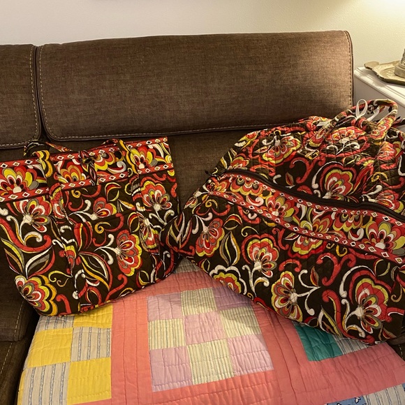 Vera Bradley Bags Retired Vera Bradley Puccini Garment Bag And Matching Tote Poshmark